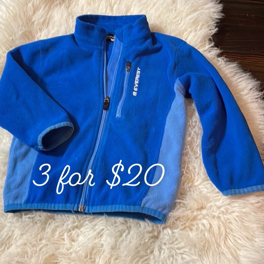Everest royal blue fleece zip sweater jacket 18-24m 86/92. 3for$20